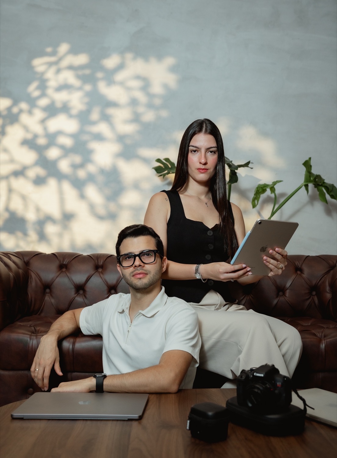 Camilo and Sofia working with a healthcare client